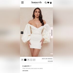 House of CB Ivory Carlyn Dress Size Small NWOT